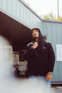 Basic Kapuzensweatshirt Black