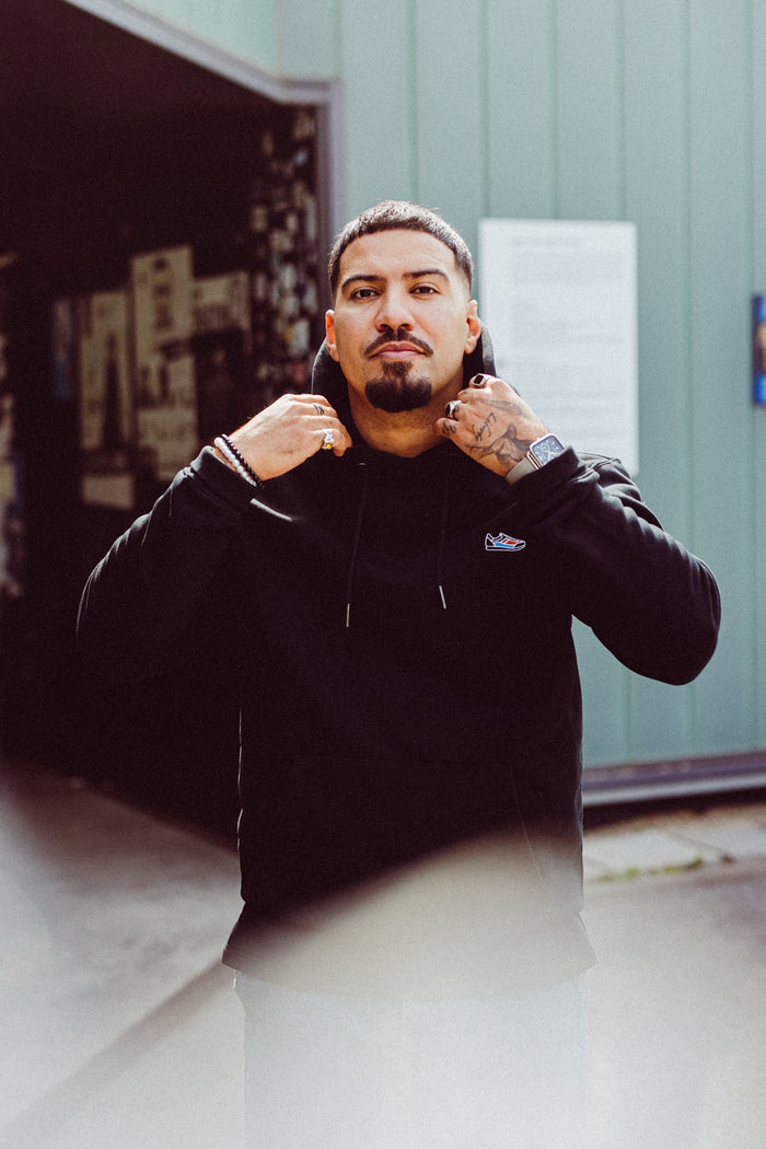 Basic Kapuzensweatshirt Black