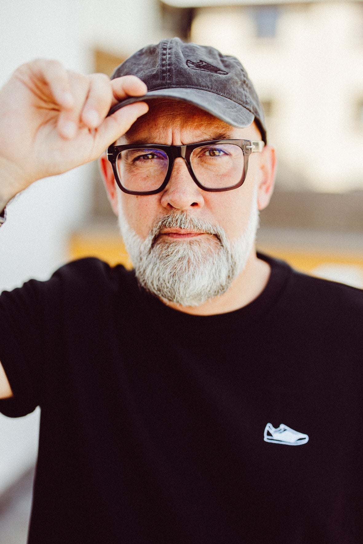 Ausgewaschene Cap in Grey