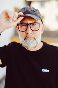 Ausgewaschene Cap in Grey