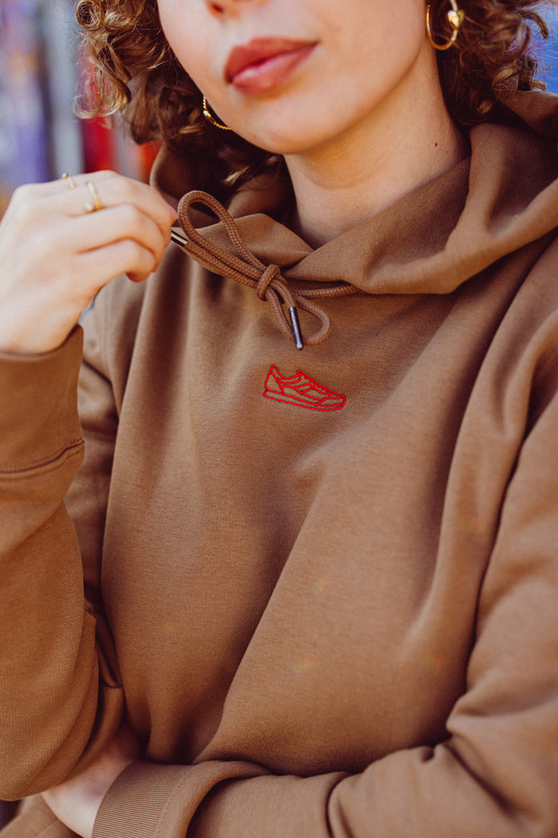 Kapuzensweatshirt Smiley Camel