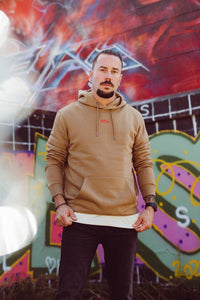 Kapuzensweatshirt Smiley Camel