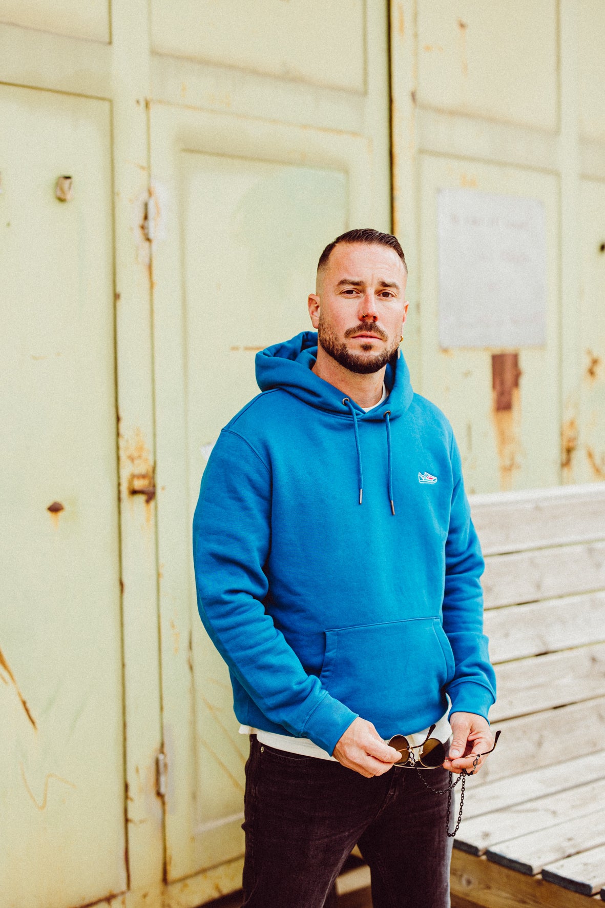 Kapuzensweatshirt Blue
