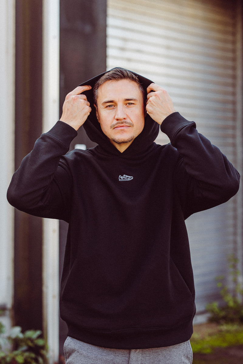 Oversize Unisex-Kapuzensweatshirt Black