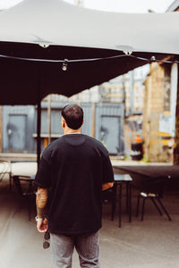 Basic Logo Heavy Oversized Tee Black Back