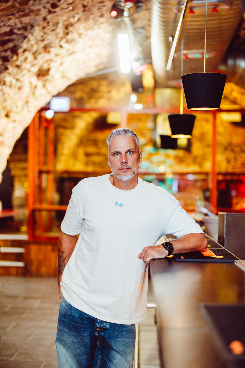 Heavy Oversized Smiley Tee White