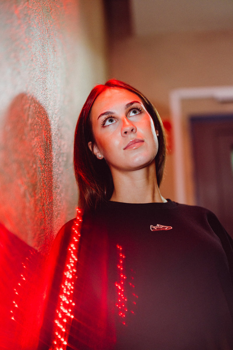 Heavy Oversized Smiley Tee Black