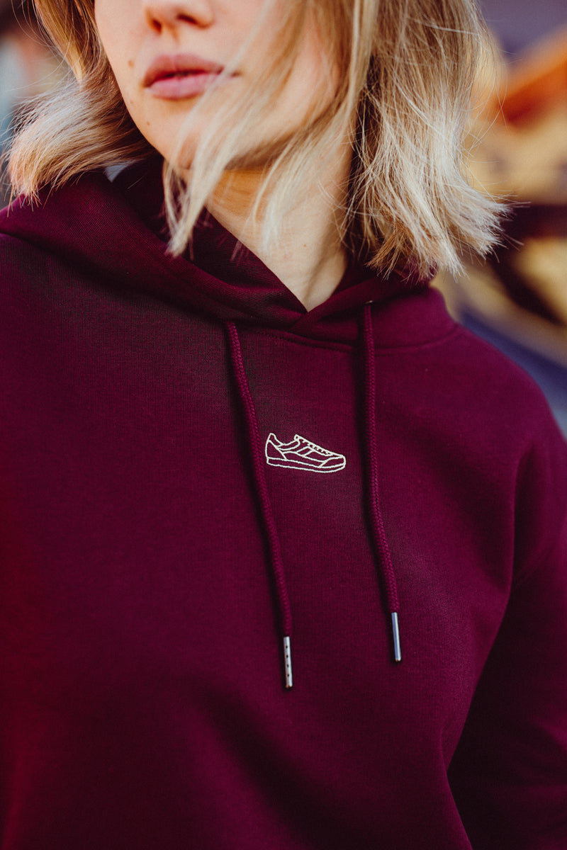 Kapuzensweatshirt Smiley Bordeaux