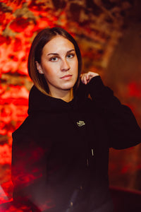 Kapuzensweatshirt Smiley Black