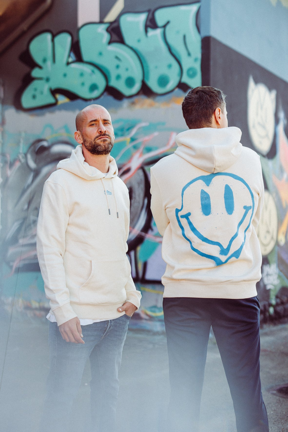 Kapuzensweatshirt Smiley Raw
