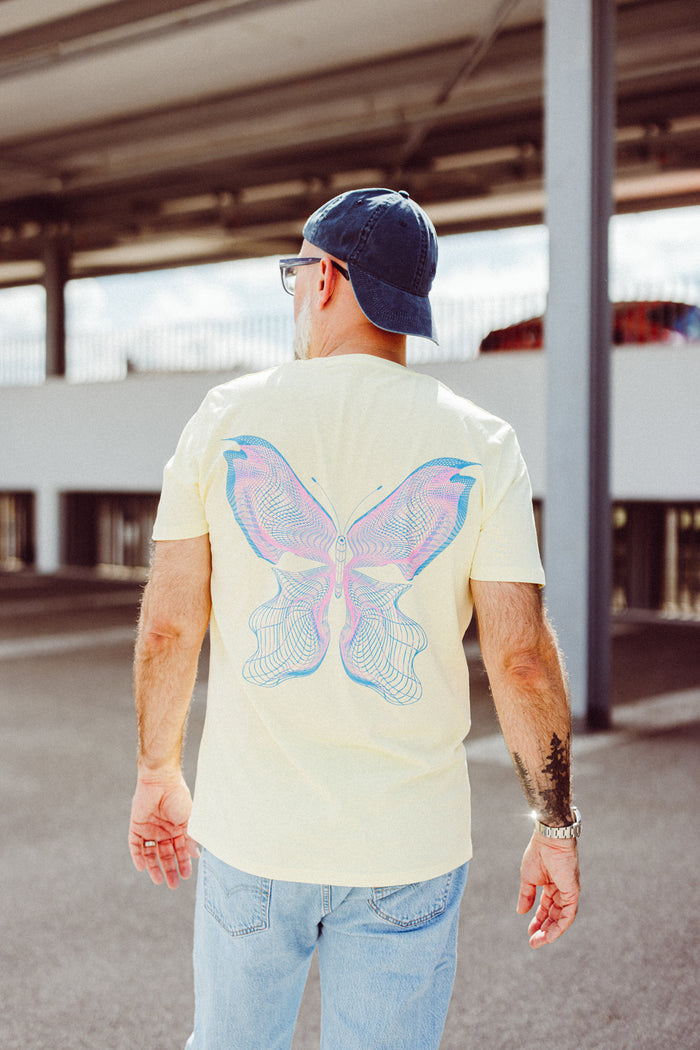 Butterfly Summer Tee in Lemon Back