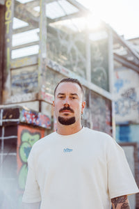 Heavy Oversized Smiley Tee White