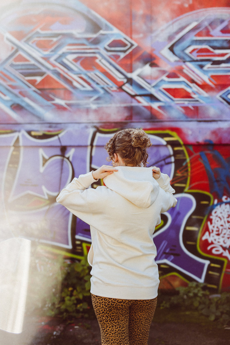 Oversize Unisex-Kapuzensweatshirt Raw