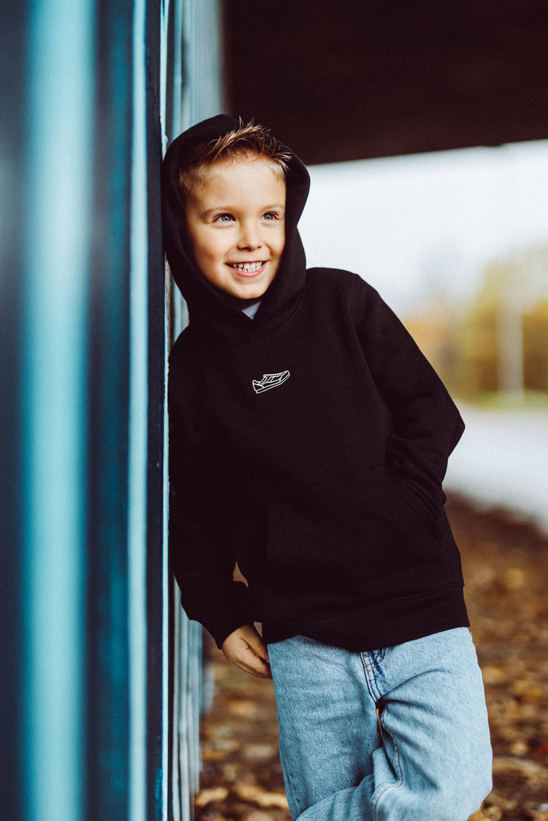 Kids Kapuzensweatshirt Smiley Black