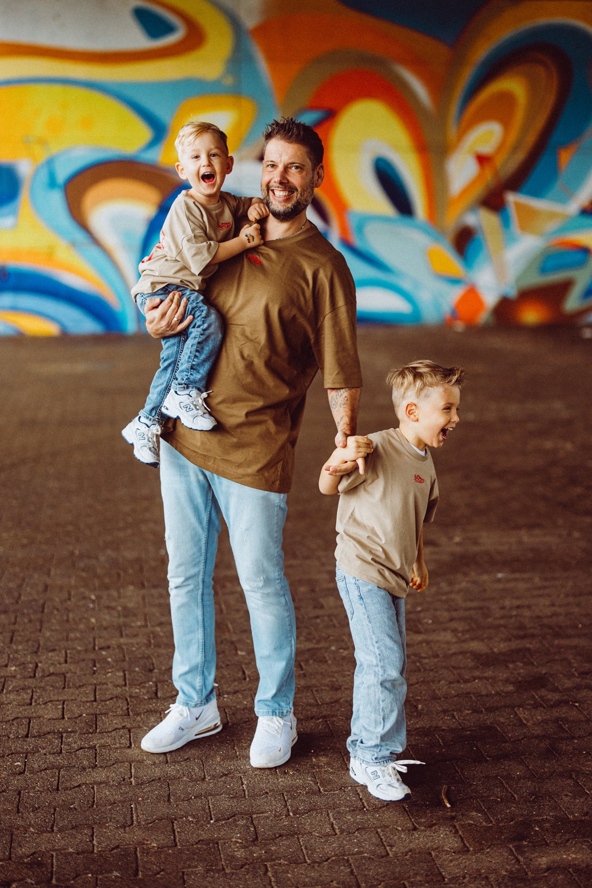 Kids Smiley Tee Sand