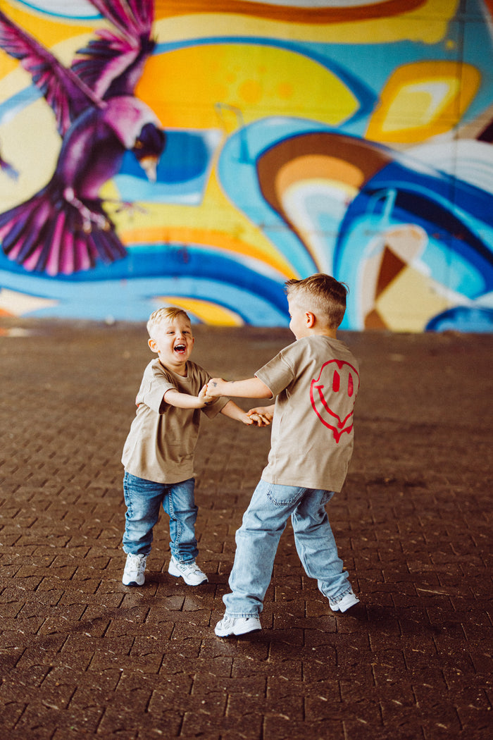 Kids Smiley Tee Sand