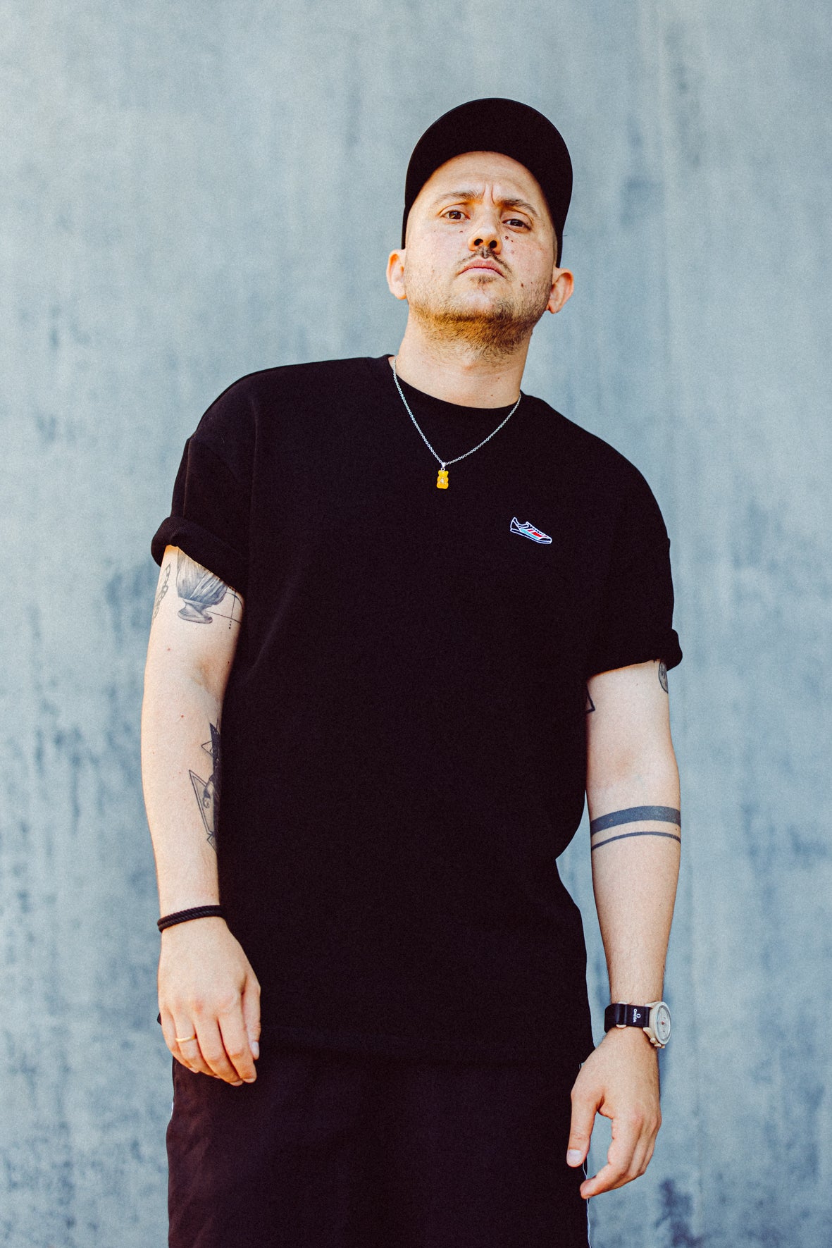 Basic Logo Heavy Oversized Tee Black Man
